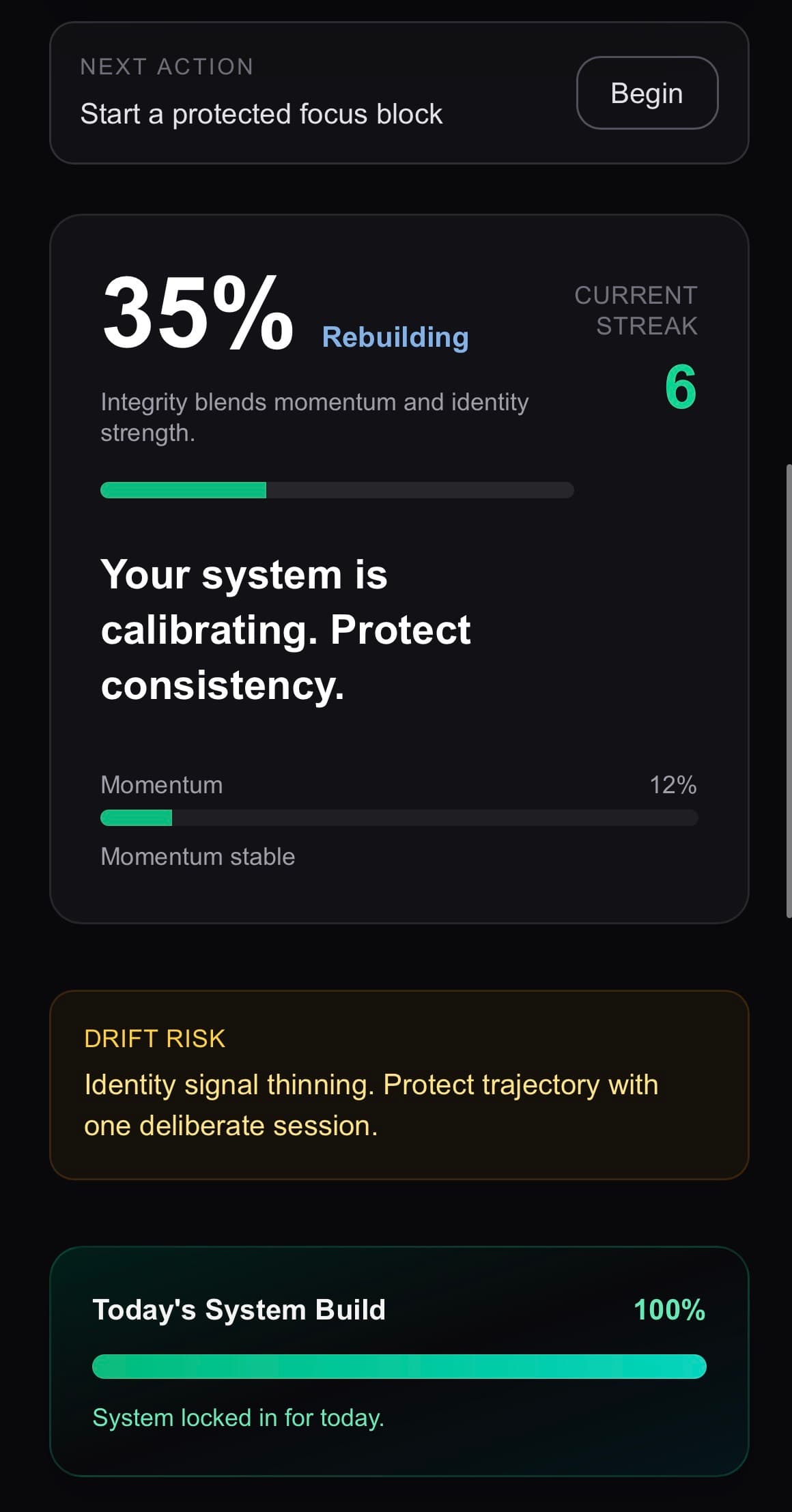 Altaera mobile flow session live view